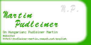 martin pudleiner business card